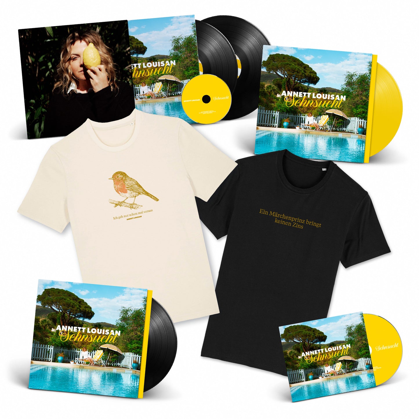 Annett Louisan - Rotkehlchen / Altersvorsorge - Shirt + Album Bundle