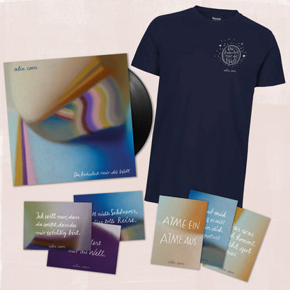 Alin Coen - Du bedeutest mir die Welt - LP + Shirt Männer + Postkarten Bundle (signiert)