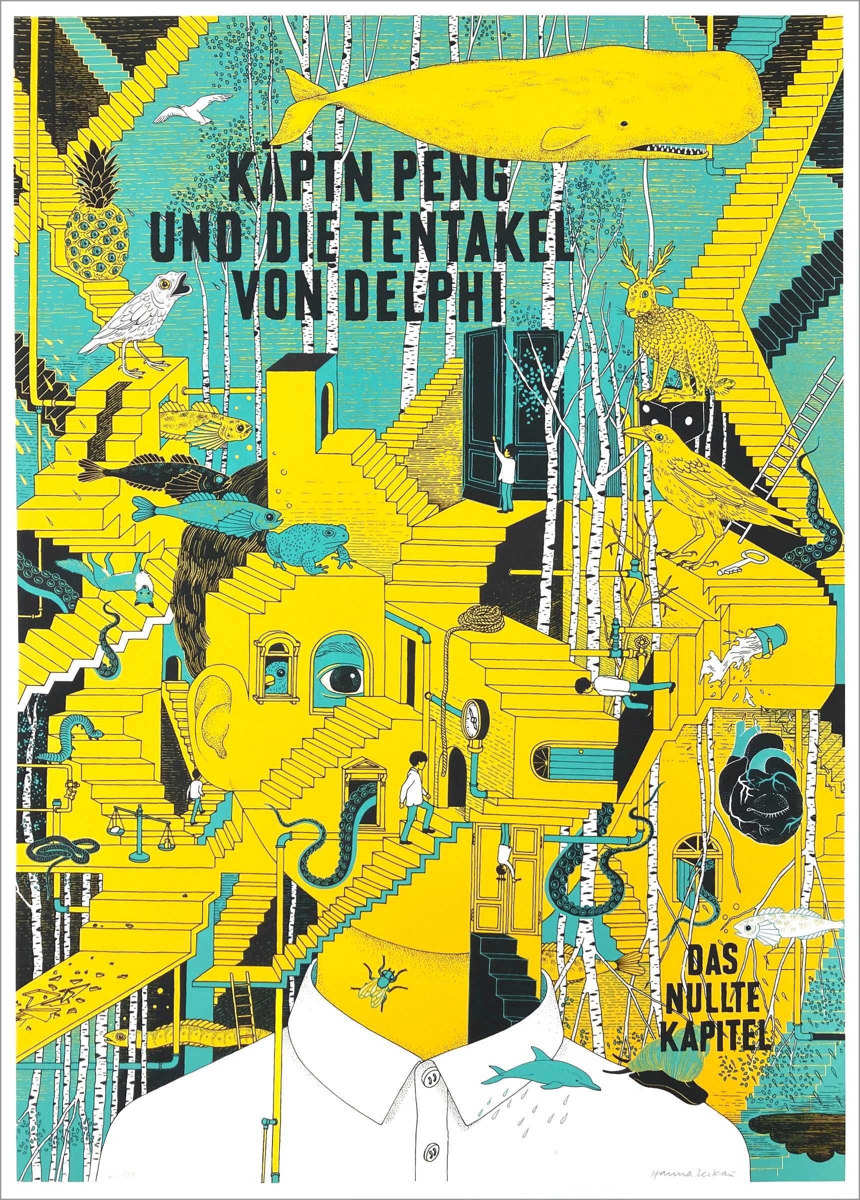 Käptn Peng & Die Tentakel von Delphi - Das nullte Kapitel - Siebdruck Poster