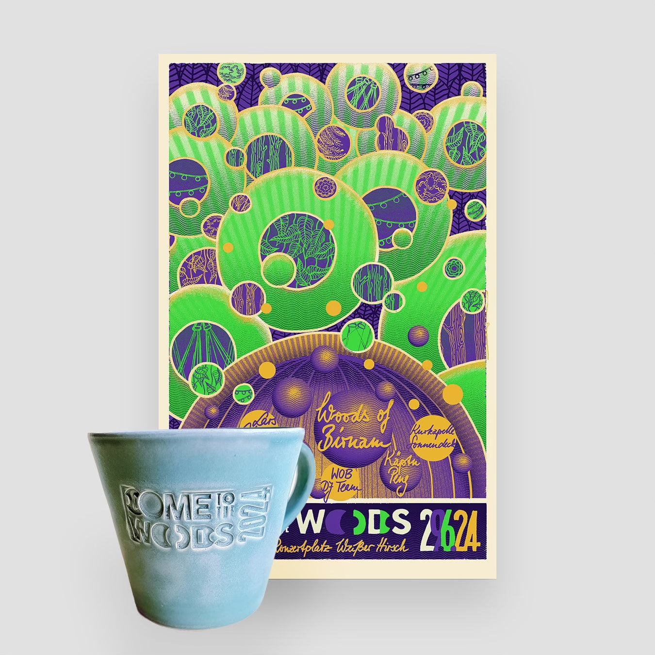 Woods of Birnam - Come To The Woods 2024 Bundle - Festivaltasse + Siebdruckposter