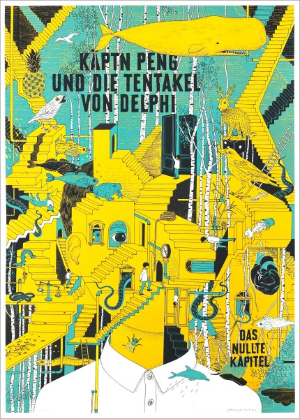 Käptn Peng &amp; Die Tentakel von Delphi - Das nullte Kapitel - Siebdruck Poster